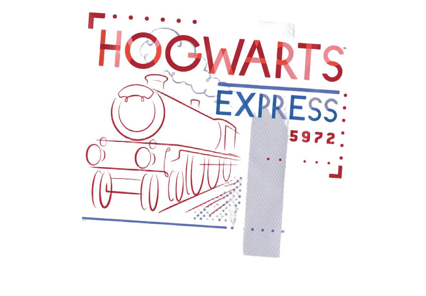 Мужская футболка Harry Potter Hogwarts Express Line Drawing, цвет: Серебряный — фото 2