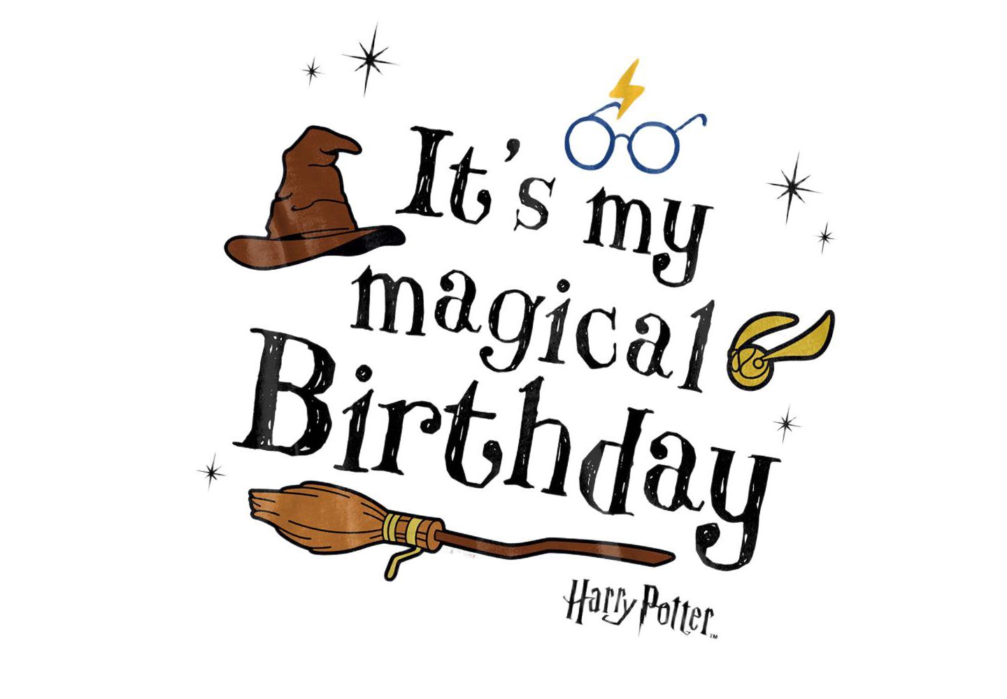 Мужская футболка Harry Potter It's My Magical Birthday, цвет: Белый — фото 2