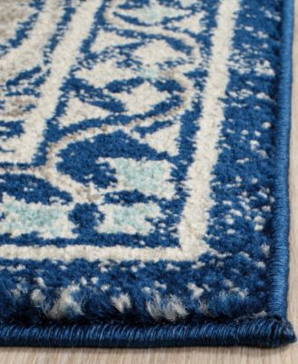  Evoke EVK251C Blue/Ivory 5'1" x 7'6" Area Rug