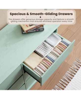 12-Drawer Dresser for Bedroom, Large Double Chest of Drawers with Deep Storage & Wide Top