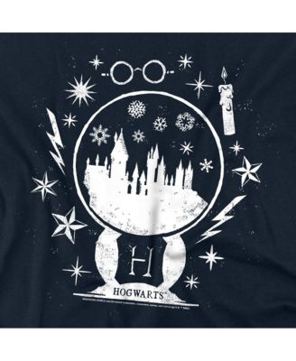 Men's Hogwarts Christmas Snow Globe Stamp T Shirt