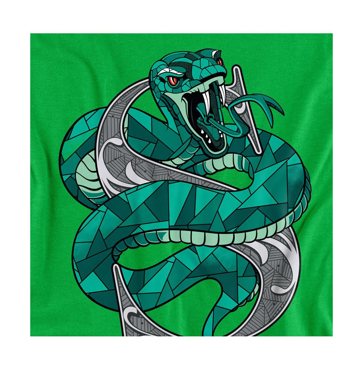Harry Potter Men's Mosaic Slytherin With Snake T Shirt