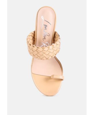 Womens High Perks Woven Strap High Heels sandals