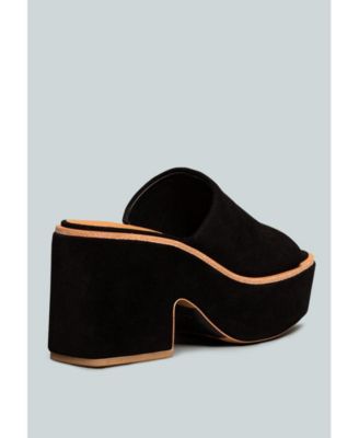 BARDOT Women Fine Suede Handcrafted Platform Slides
