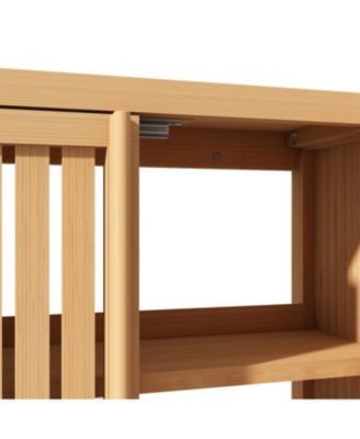 Bamboo Storage Cabinet with Door and Shelf