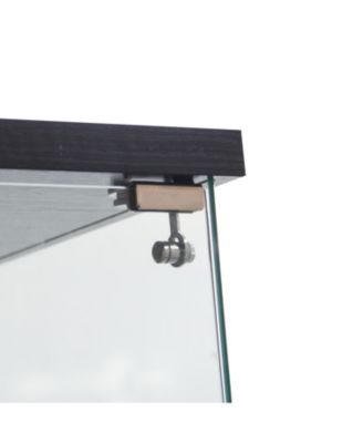 Black Glass Display Cabinet | 4 Shelves | Living Spaces