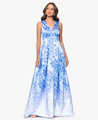 Petite V-Neck A-Line Gown