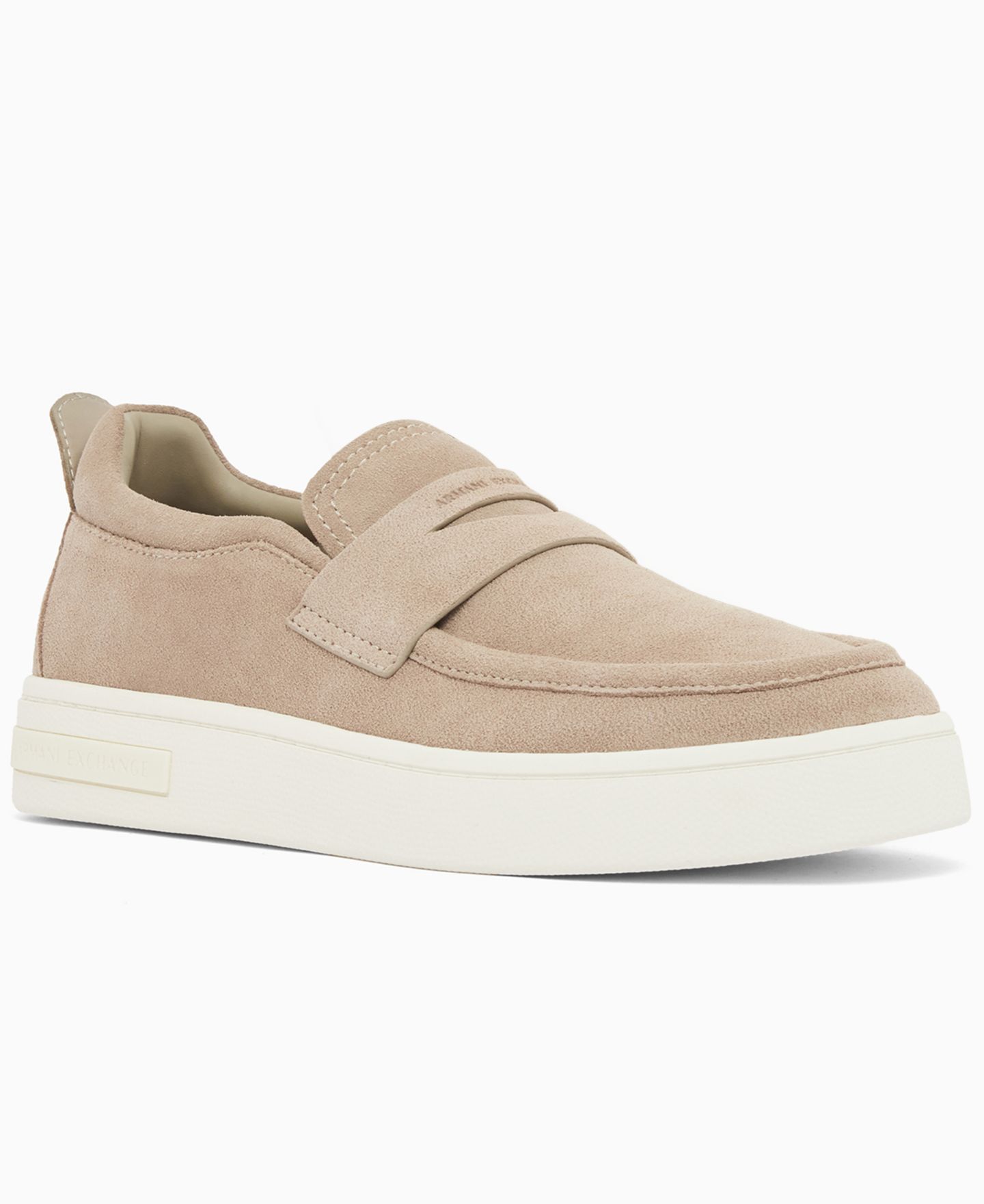 Мужские туфли A|X Armani Exchange London Suede Slip-On, цвет: Земляной — фото 1