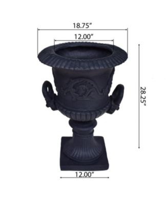 Romanesque Black Concrete Planter Durable and Stylish