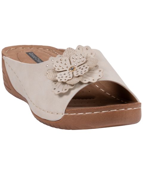 Женские сандалии GC Shoes Clover Comfort Slip On, цвет: Бежевый