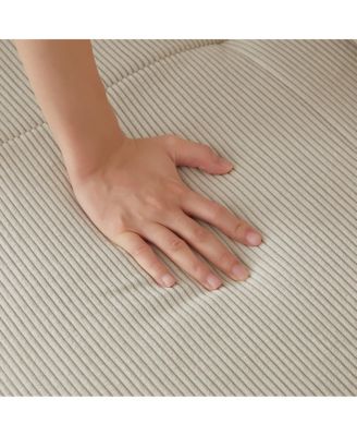 Streamdale Modern L-Shaped Corduroy Sectional Sofa with Movable Ottoman - No Assembly