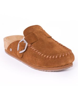 Women's Suede Adjustable Buckle Clogs
