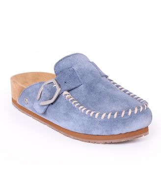 Women's Suede Adjustable Buckle Clogs