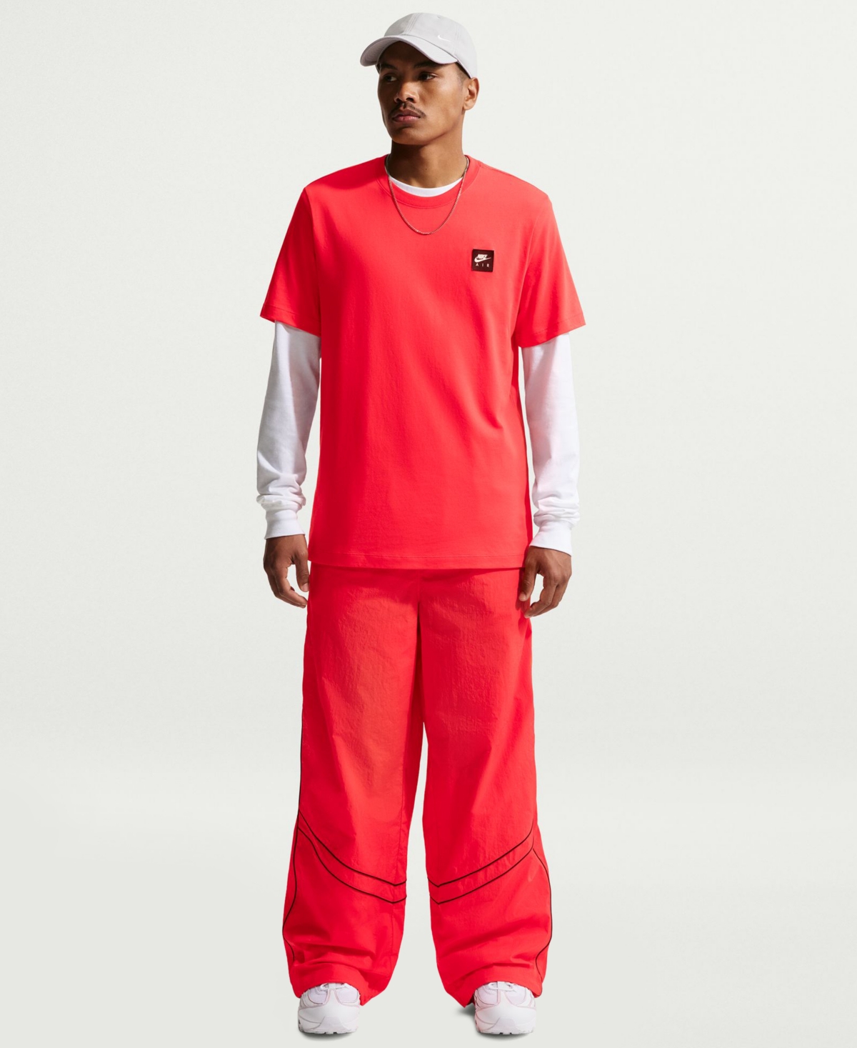 Nike Men's Short-Sleeve Air Patch Crewneck T-Shirt - Light Crimson