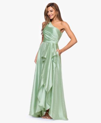 Petite One Shoulder A-Line Long Dress