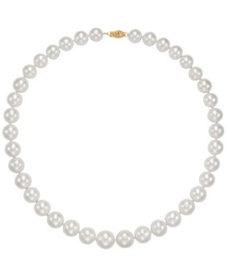 Graduated Freshwater Pearl Necklace in 14k Yellow Gold