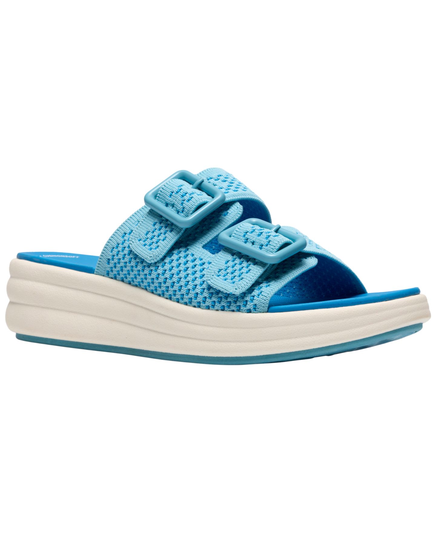 Женские сандалии Clarks Drift Faye Round Toe Wedge, цвет: Яркий синий — фото 1