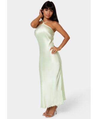 Women's Halter Neck Satin Gown