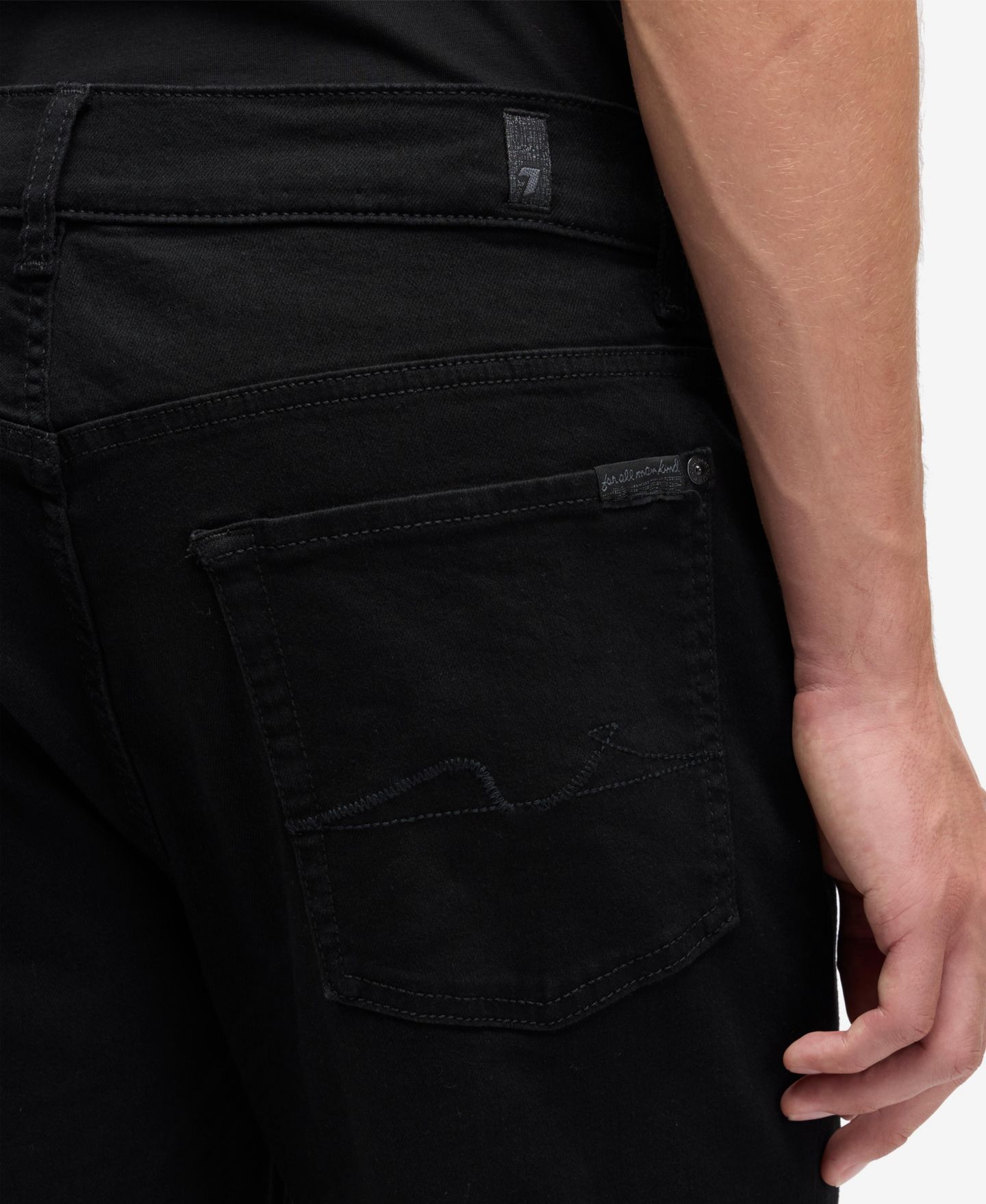 Мужские джинсы 7 For All Mankind Austyn Regular-Fit, цвет: Чёрный — фото 6