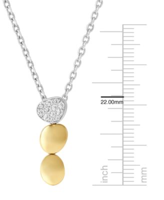 Diamond (1/4 ct. t.w.) Pendant Necklace in Sterling Silver and 14k Gold Over Sterling Silver