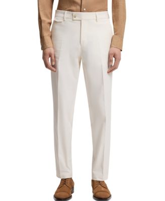 Men's Stretch-Cotton Poplin Tapered-Fit Pants