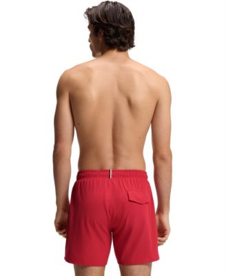 Men's Quick-Dry Logo Detail Swim Shorts