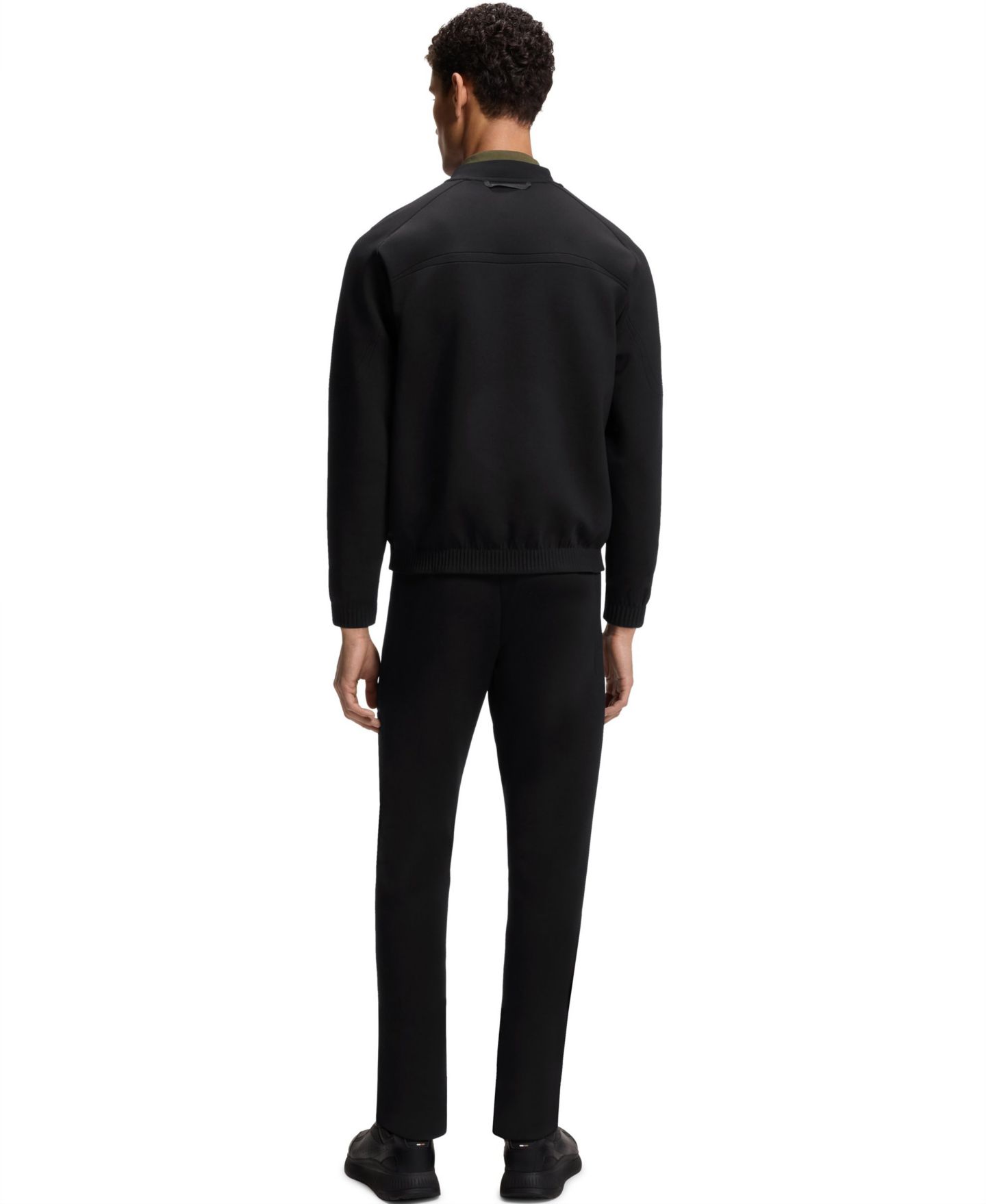 Мужской свитшот Hugo Boss BOSS x Porsche Embossed Artwork Zip-Up, цвет: Чёрный — фото 4