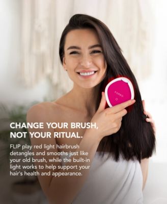 Flip Play Red LED Light Hairbrush