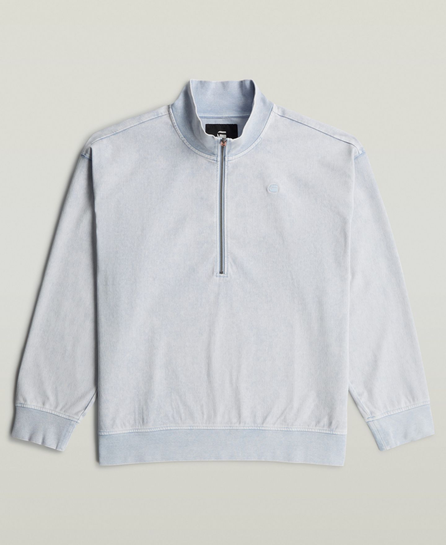 Мужской свитер G-Star Raw Relaxed Half-Zip, цвет: Снежный выбеленный — фото 6