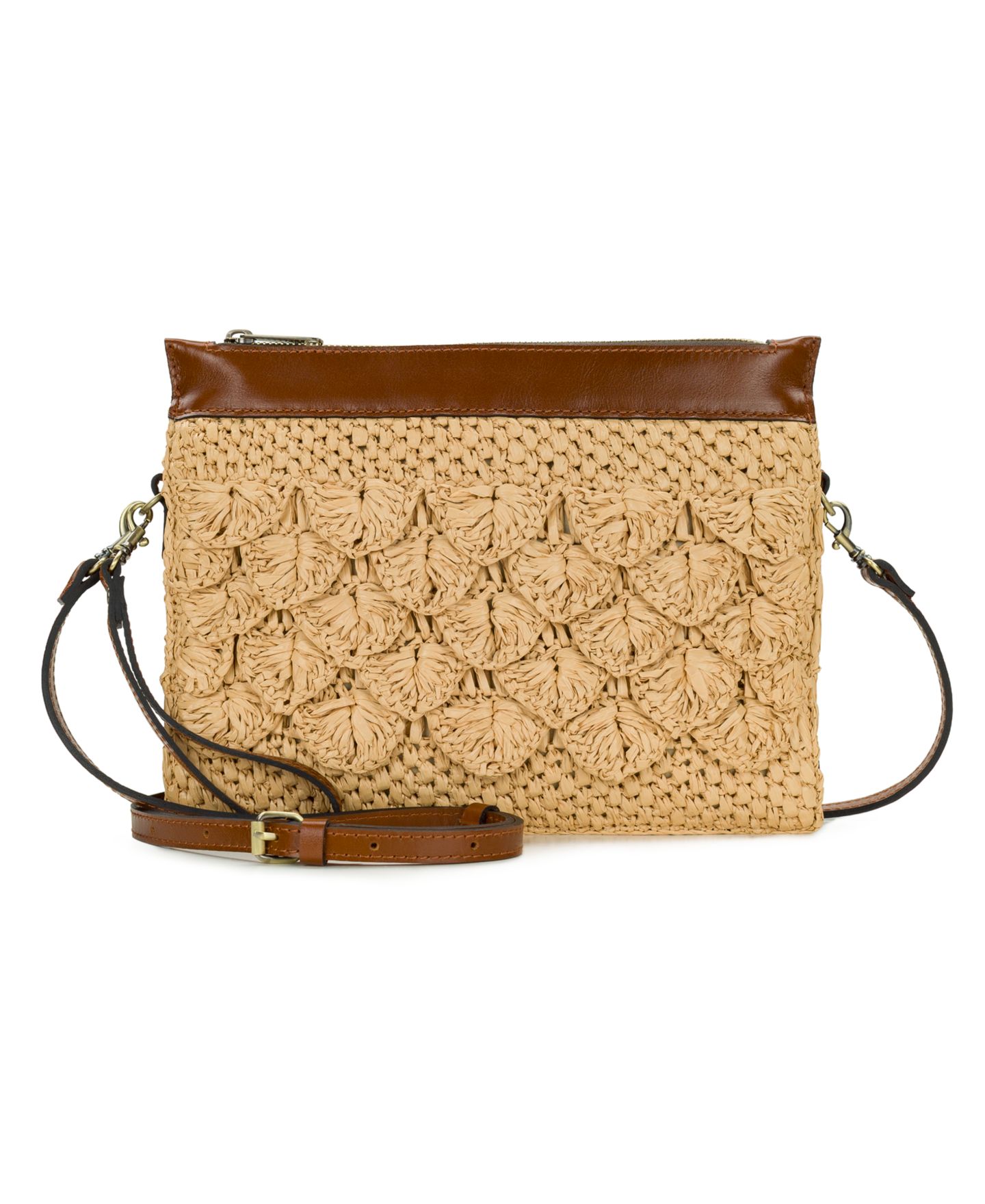 Женская сумка Patricia Nash Yvette Small Scalloped Raffia Crossbody — фото 1