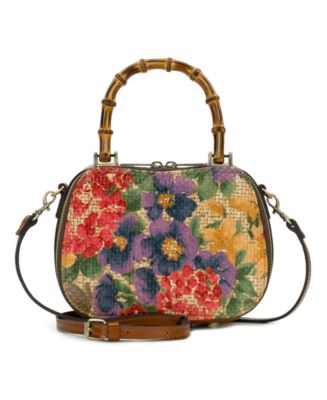 Patricia Nash Lara Small Painted Woven Top Handle Crossbody Bag