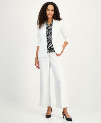Petite Welt Pockets Notch Collared Jacket