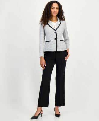 Women's Framing-Trim Button-Front Blazer, Regular & Petite