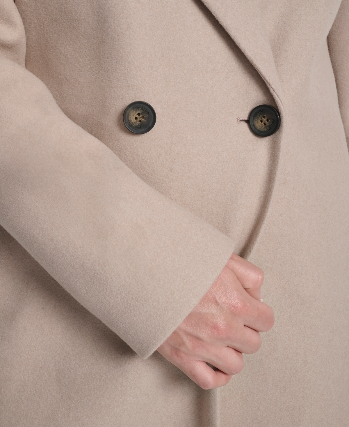 Dkny Women's Sams Double-Breasted Notch Collar Coat