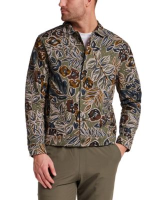 Men's Floral Twill Trucker Jacket