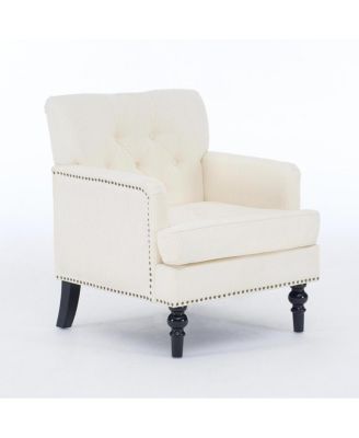 Tufted Club Chair, Accent Chair, Upholstered Button Armchair