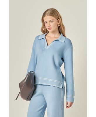 Women's Stitch Detailed Polo Knit