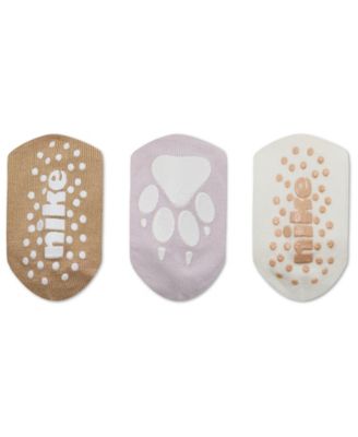Baby Girls' Gripper Socks, 3-Pack