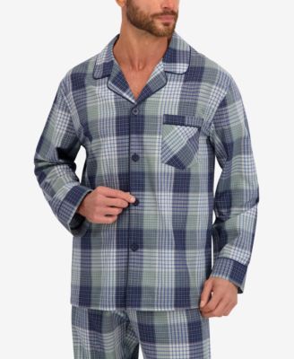Men's Woven Button Down Pajama Sleep Set