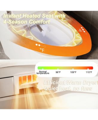 Smart Toilet With High end pulse flushing | Instant heating | Wireless remote control | Vortex flushing | Full body waterproof