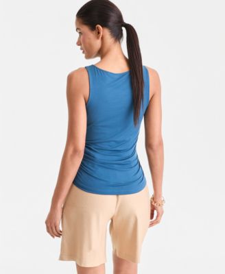 Women's Luxe-Layering Jersey Ruched Tank