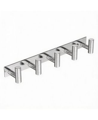 5-Prong Stainless Steel Wall Hook for Hats, Bags, Coats