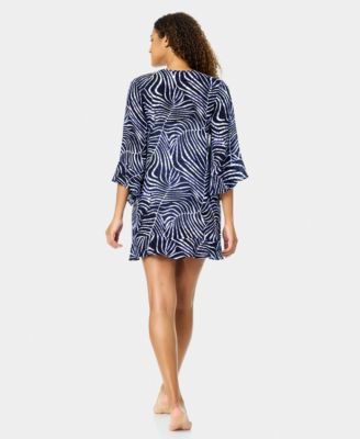 Women's Flounce Printed Cover-Up Tunic