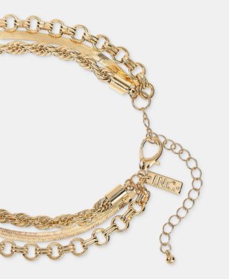 Imitation Pearl Layered Pendant Necklace, 16-1/2" + 3" extender