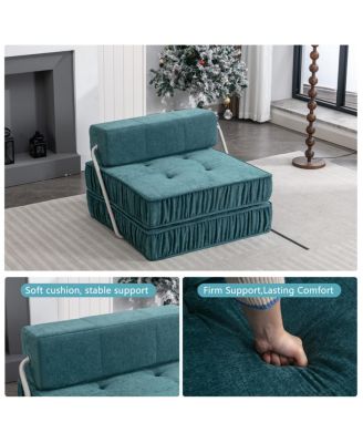Green Folding Sofa, Futon Sleeper Chair, Convertible Chair, Floor Couch & Mattress