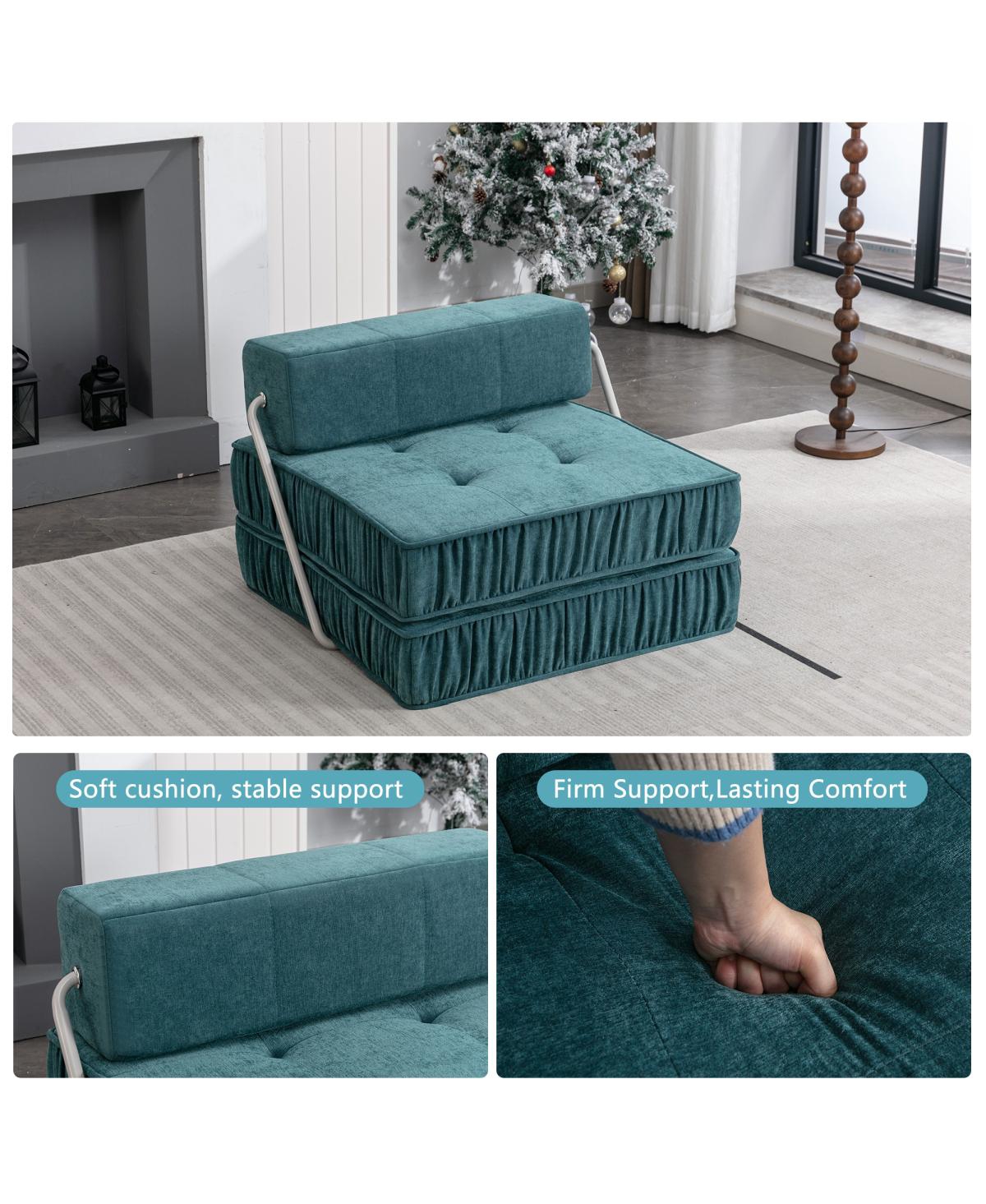 Streamdale Furniture Green Folding Sofa, Futon Sleeper Chair, Convertible Chair, Floor Couch & Mattress