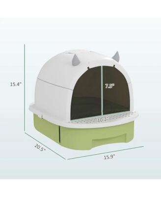   Covered Cat Litter Box with Scoop & Deodorizing Bags