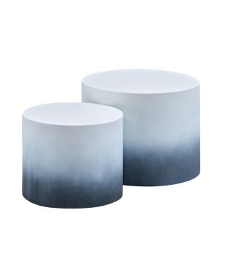  MDF Veneer Nesting Table Set of 2 (Ash/Oak/Walnut) - WH+BK