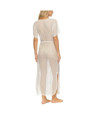 Women's Lattice V Neck Long Dress Cover-up