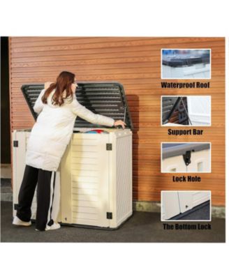 Mondawe HDPE 50" W x 29" D x 41" H Outdoor Storage Cabinet